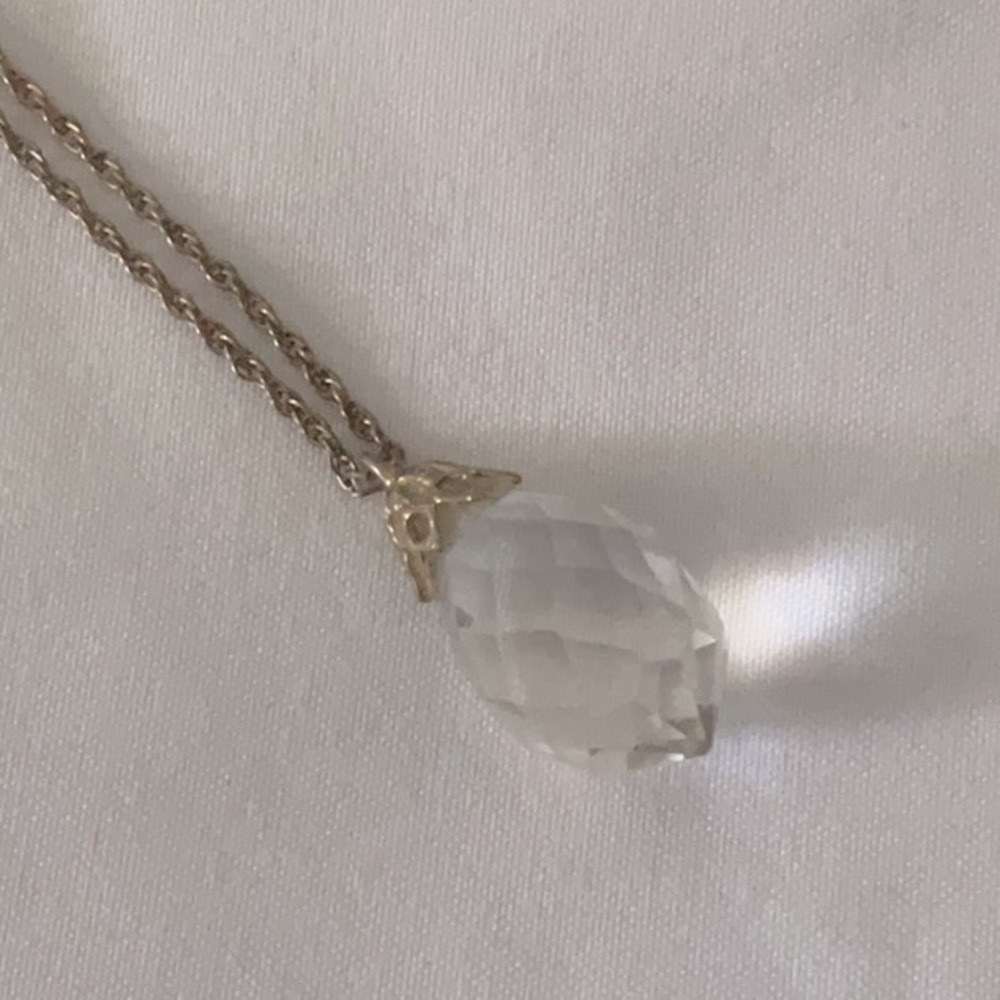 Gold Chain w/Crystal Pendant